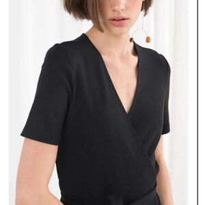 & Other Stories Chic Black Midi Dress